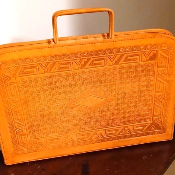 PYMSA Mexico Genuine Leather Portfolio Briefcase - Picture 4 of 13